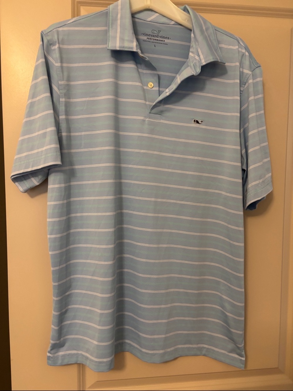3 Slightly Worn Size Men’s Large Vineyard Vines Striped  Performance Shirts